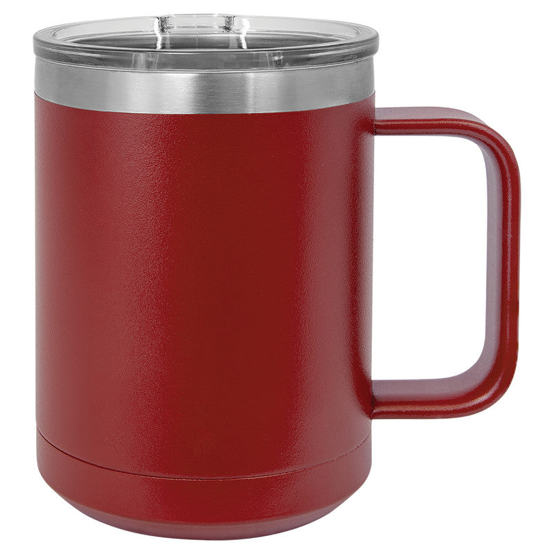 15oz Polar Caml Maroon SS Mug